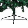 vidaXL Osvetlený umelý polovičný vianočný stromček+gule, zelený 120 cm