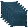 vidaXL Poťah na podložku 6 pcs HOUTEN Modrá 80 x 80 cm Zamat