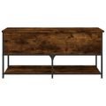 vidaXL Úložná lavička dymový dub 100x42,5x47cm kompozitné drevo