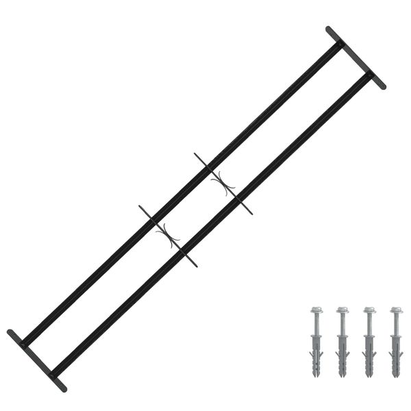 vidaXL Bezpečnostná mreža na okná s 2 priečkami 3 pcs 93-174 cm