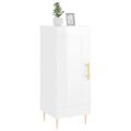 vidaXL Komoda lesklá biela 34,5x34x90 cm spracované drevo