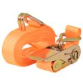 vidaXL Upínacie popruhy s račňou 10 ks, 0,4 tony, 6mx25mm, oranžové