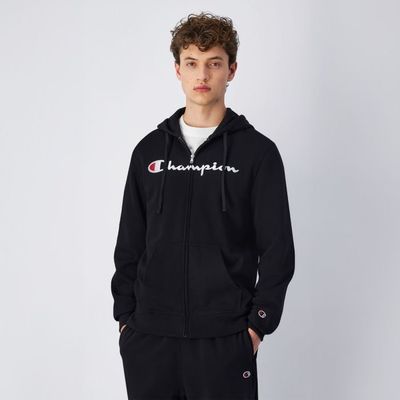 Mikina Full Zip Black - Champion, veľkosť M, veľkosť oblečenia M