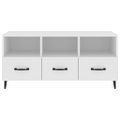 vidaXL TV stolík biely 102x35x50 cm spracované drevo