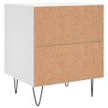 vidaXL Nočné stolíky 2 ks biele 40x35x47,5 cm kompozitné drevo