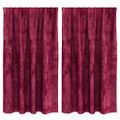 vidaXL Sametové závesy 2 ks vínovo červená 140 x 140 cm Zamat
