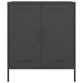 vidaXL Komoda čierna 68x39x79 cm oceľ