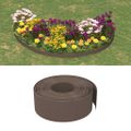 vidaXL Záhradná obruba hnedá 10 m 20 cm polyetylén