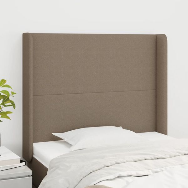 vidaXL Čelo postele so záhybmi sivohnedé 83x16x118/128 cm látka