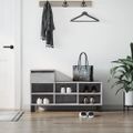 vidaXL Botník betónovo sivý 102x36x60 cm spracované drevo