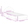 vidaXL Detský rám na posteľ s čelom Svetlosivá 80 x 200 cm Zamat