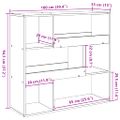 vidaXL Deliaca stena staré drevo 100x33x94,5 cm kompozitné drevo