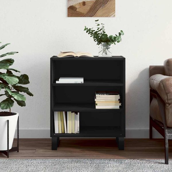 vidaXL Komoda čierna 57x35x70 cm kompozitné drevo