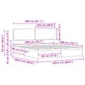 vidaXL Rám postele s čalúneným čelom Tmavo šedá 200 x 200 cm