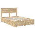 vidaXL Rám postele Sonoma dub 140 x 190 cm Kompozitné drevo