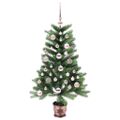 vidaXL Vianočný stromček s 150 LED-i so stojanom Zelená 90 cm PE