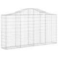 vidaXL Oblúkové gabiónové koše 13 ks 200x30x100/120cm pozinkov. železo