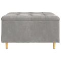 vidaXL Ottoman s Úložným Priestorom Svetlosivá 80 x 80 x 45 cm Zamat