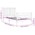 vidaXL Rám postele s čelom medovohnedý 100x200 cm masívne drevo