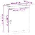 vidaXL Skrinka na náradie s poličkou Červená a šedá 50 x 20 x 55 cm
