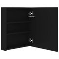 vidaXL LED kúpeľňová zrkadlová skrinka čierna 50x14x60 cm