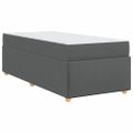 vidaXL Rám postele s matracmi Tmavo šedá 100 x 200 cm látka
