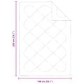 vidaXL Paplón 200 x 140 x 4 cm Žiadne Polyester Biela Priedušná