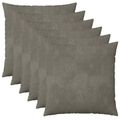 vidaXL Poťah na podložku 6 pcs HEERLEN Svetlosivá 60 x 60 cm Zamat
