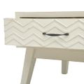 vidaXL Konferenčný stolík 2 zásuvky vyrezávaný sivý 110x50x40 cm drevo