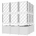 vidaXL Záhradný kvetináč 5 ks Biela 120 x 120 x 143 cm PP
