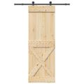 vidaXL Posuvné dvere NARVIK Prírodná a čierna 80 x 210 cm (152,5 cm)