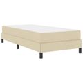 vidaXL Posteľ s pružinovým rámom Krémová 90 x 190 cm látka