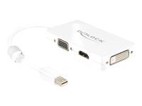 Adaptér DisplayPort - Mini DisplayPort (M) do HD-15 (VGA), HDMI, DisplayPort (F) - 16 cm - bílá