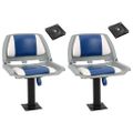 vidaXL Sedadlá do člna 2 ks s podstavcom, otočné o 360°