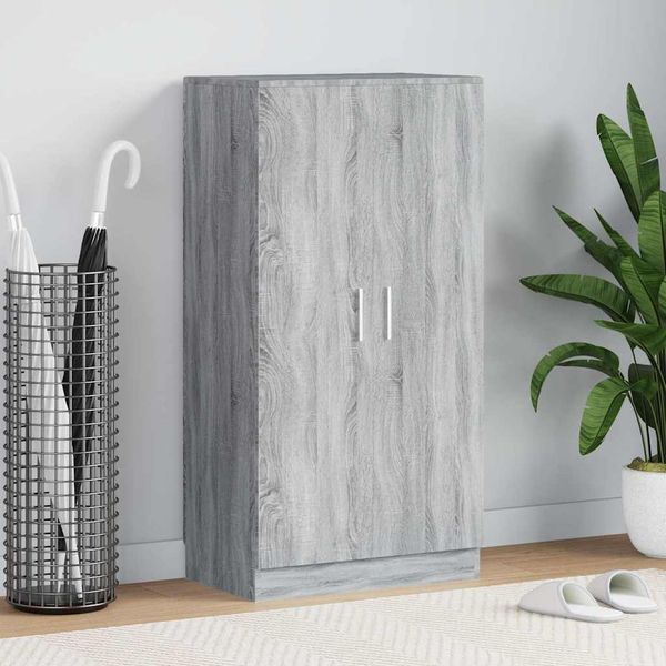 vidaXL Botník sivý sonoma 55x35x108 cm kompozitné drevo