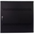 Kovový rozvádzač montážna skriňa 19" 3/4U 180 mm, Black/RCA19-3+4U-180B-T, čierna