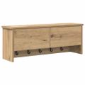 vidaXL Vešiak na stenu Nástenná montáž Remeselný dub 80 x 20 x 30 cm