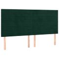 vidaXL Posteľný rám boxsping s matracom tmavozelený 160x200 cm zamat
