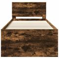 vidaXL Rám postele Dymová dub 90 x 200 cm Kompozitné drevo