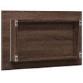 vidaXL LED kúpeľňové zrkadlo hnedý dub 60x8,5x38 cm kompozitné drevo