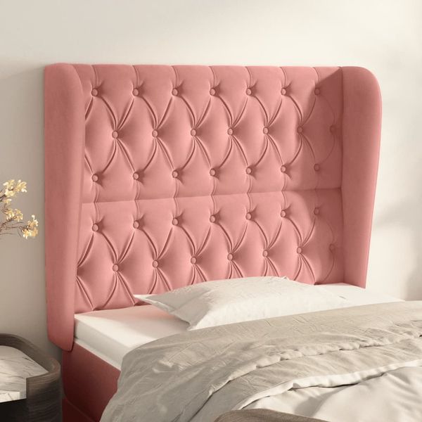 vidaXL Čelo postele so záhybmi čierne 93x23x118/128 cm zamat
