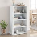 vidaXL Vysoká skrinka biela 70x41x124 cm kompozitné drevo