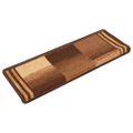 vidaXL Samolepiace nášľapy na schody 15 ks 65x21x4 cm hnedé