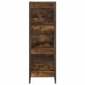 vidaXL Knižnica 40 x 30 x 121 cm Kompozitné drevo Dymová dub