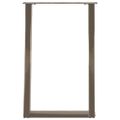 vidaXL Nohy k jedálenskému stolu v tvare U, 2 ks, prírodná oceľ, 50 x (72-73) cm, oceľ