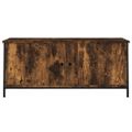 vidaXL TV skrinka s dvierkami dymový dub 102x35x45 cm kompozitné drevo