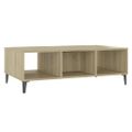 vidaXL Konferenčný stolík, biela+sonoma 103,5x60x35cm kompozitné drevo