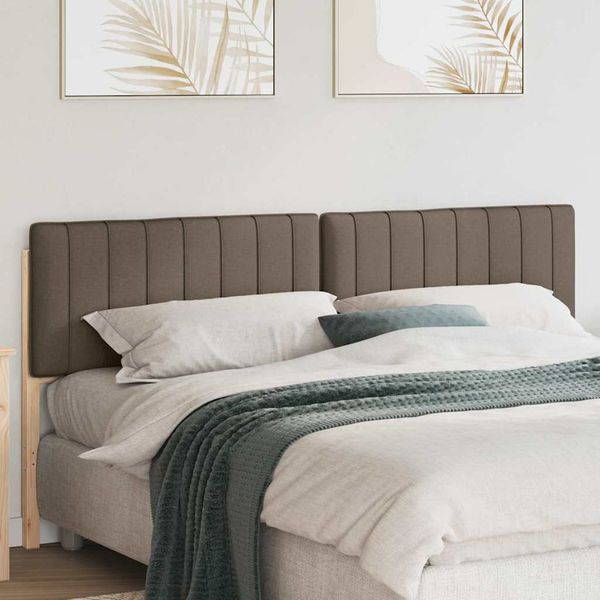 vidaXL Čalúnené čelo postele s čelnou doskou Hnedá a taupe 180 cm