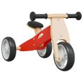 vidaXL Balančný bicykel pre deti 2 v 1 červený