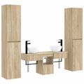 vidaXL Sada kúpeľňového nábytku 5 ks Dub sonoma 33 x 34,5 x 160 cm